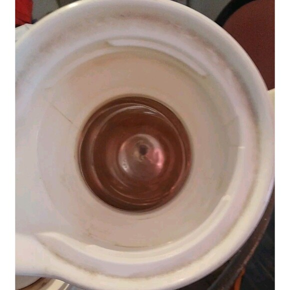 Vintage Thermos Sheree Carafe # 810 White Navy Blue Glass Lined West Germany - Picture 9 of 10